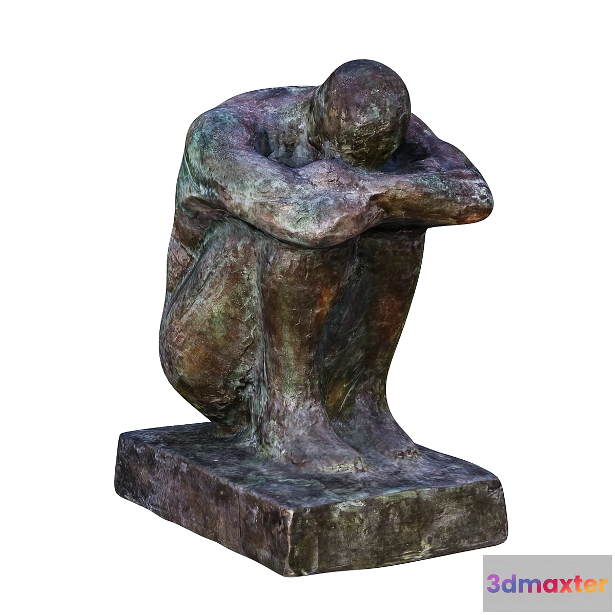 1444146 - Sitting Man Sculpture 3D Max