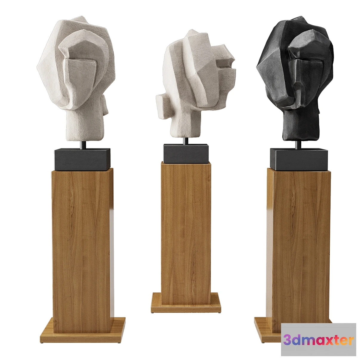 1454544 - Head cubistic portrait sculpture 3D Max