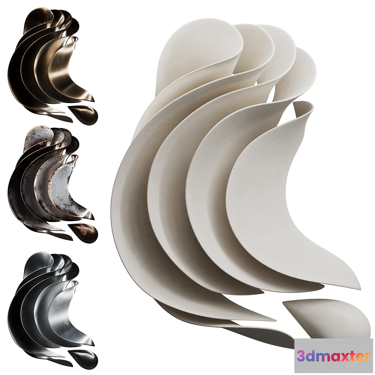 1458950 - Wall sculpture Abstract Wave Vasso Fragkou 05 3D Max