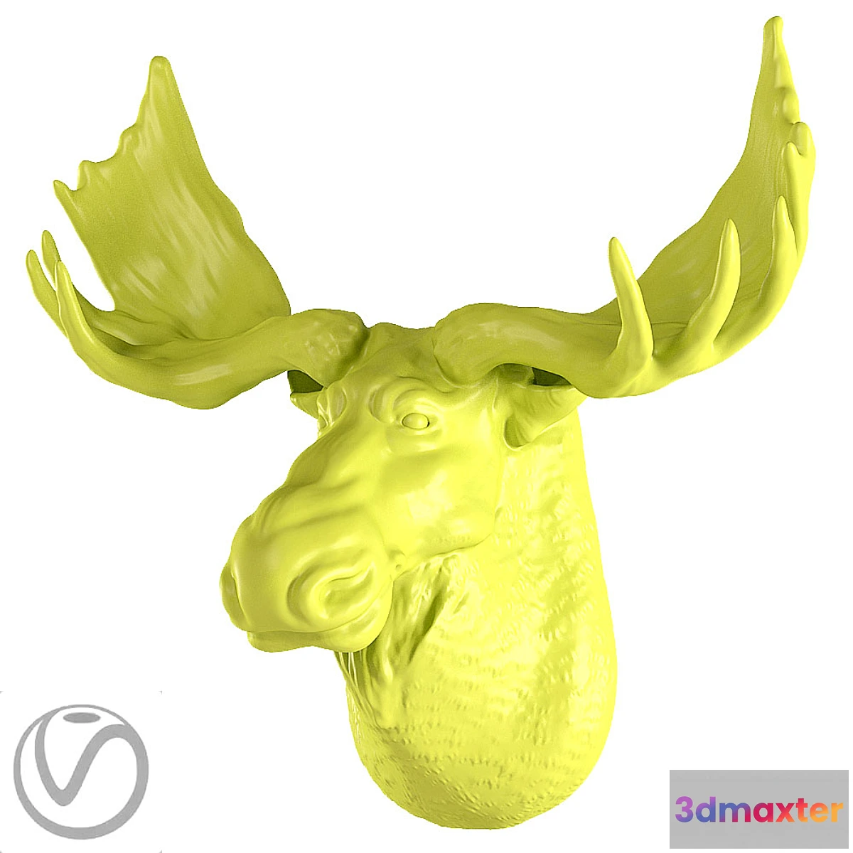 1464598 - Gypsum moose head 3D Max