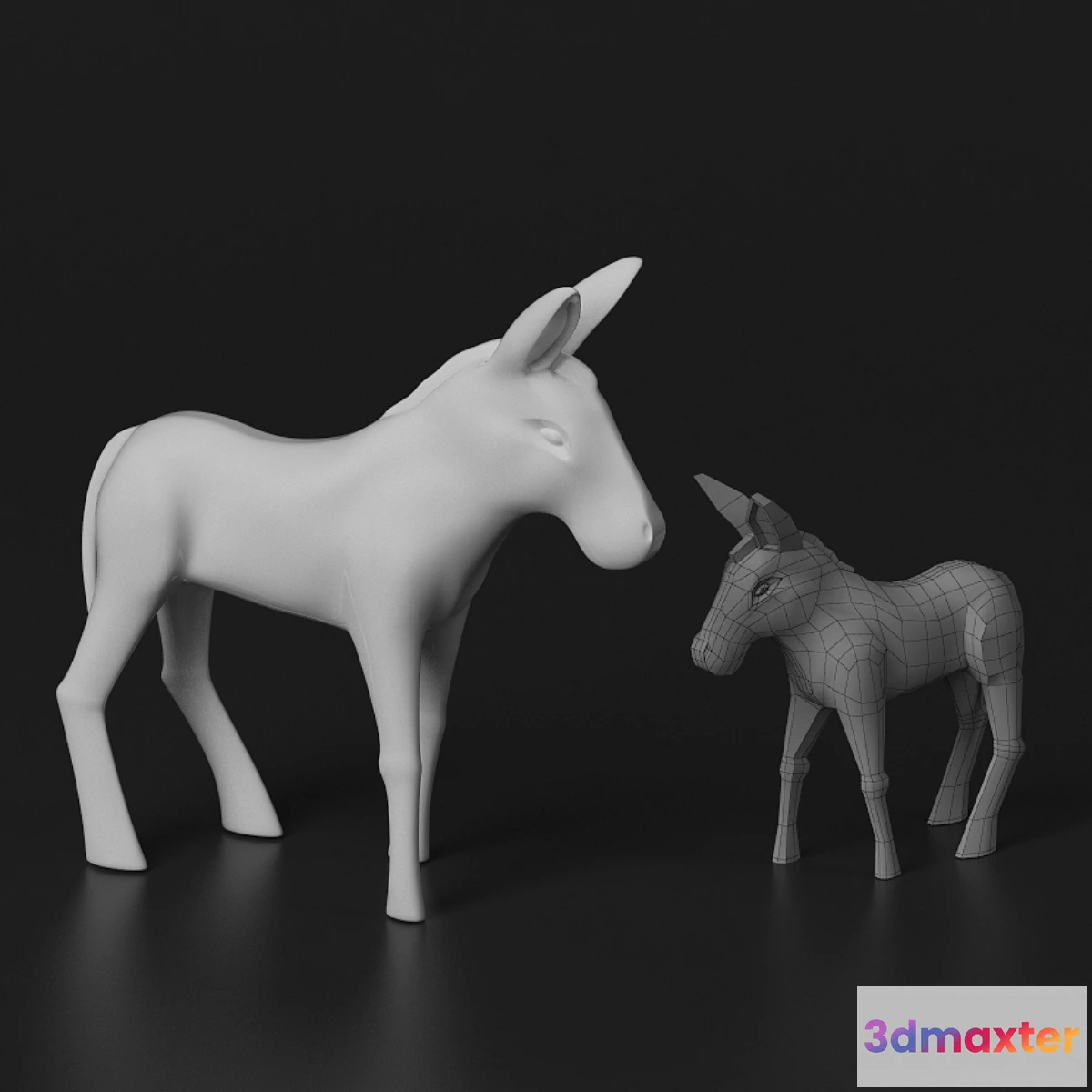 1468108 - Statuette. Donkey 3D Max