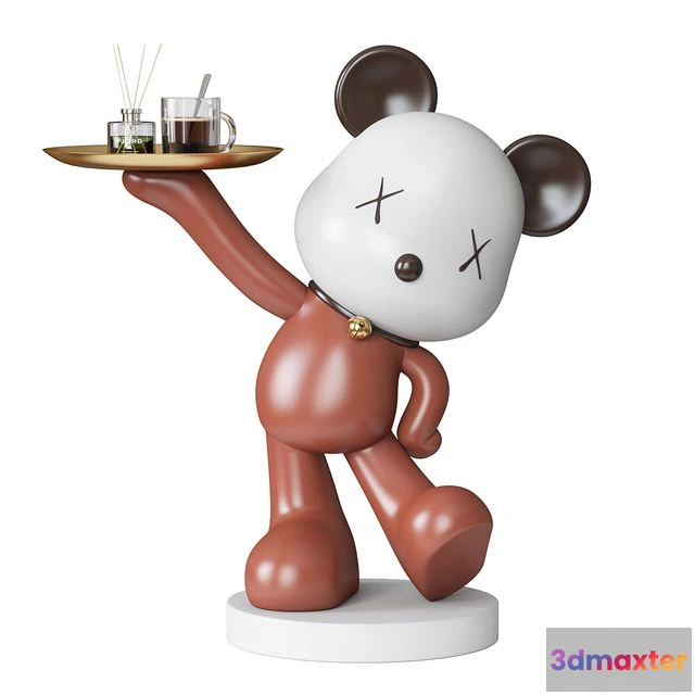 1550563 - Bear sculpture tray 3D Max