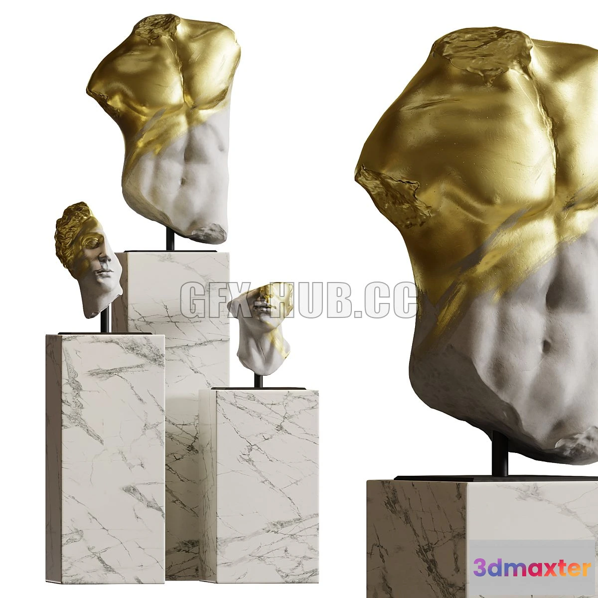 1554867 - Composition of sculptures 3D Max