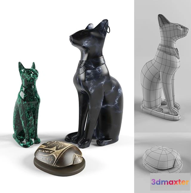 1561981 - Egyptian statues 3D Max