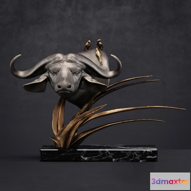 1608402 - decoration - Buffalo sculpture 3D Max