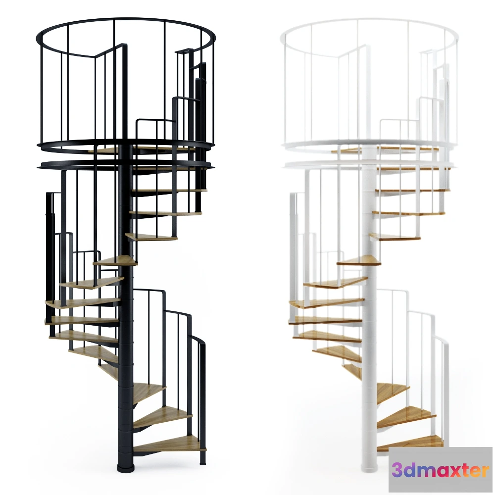1608404 - decoration - Spiral staircase 3 3D Max