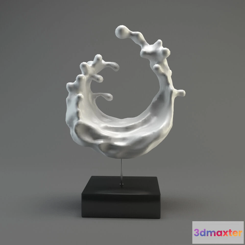 1608440 - decoration - Wave sculpture 3D Max
