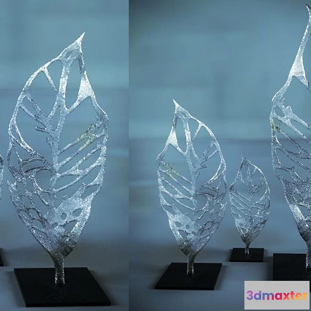 1608450 - decoration - Leaf statue 001 3D Max