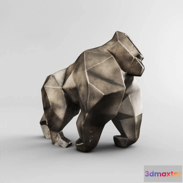 1608486 - decoration - Gorilla Figurine 3D Max