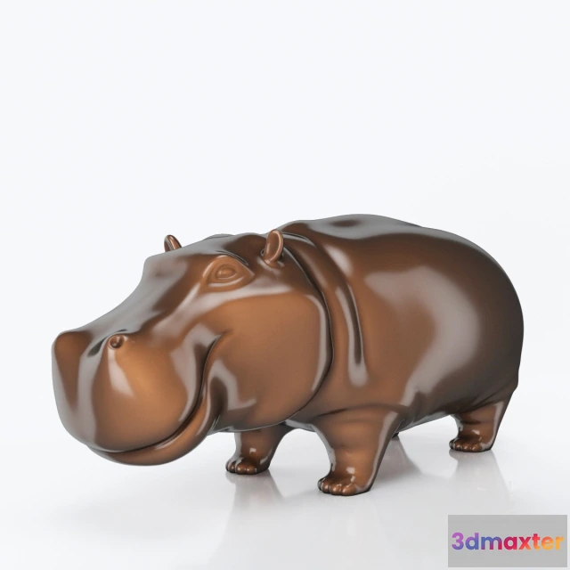 1608510 - decoration - Figurine Hippo Bongo 3D Max