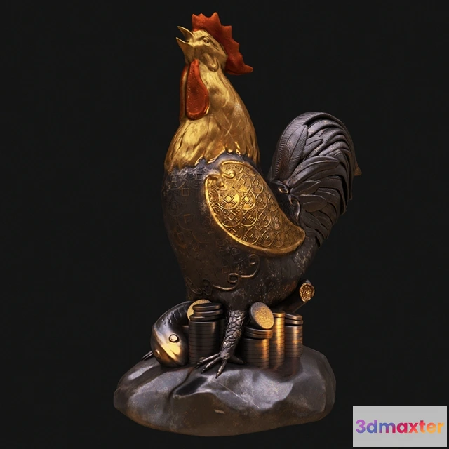 1608538 - decoration - Chinese rooster 3D Max