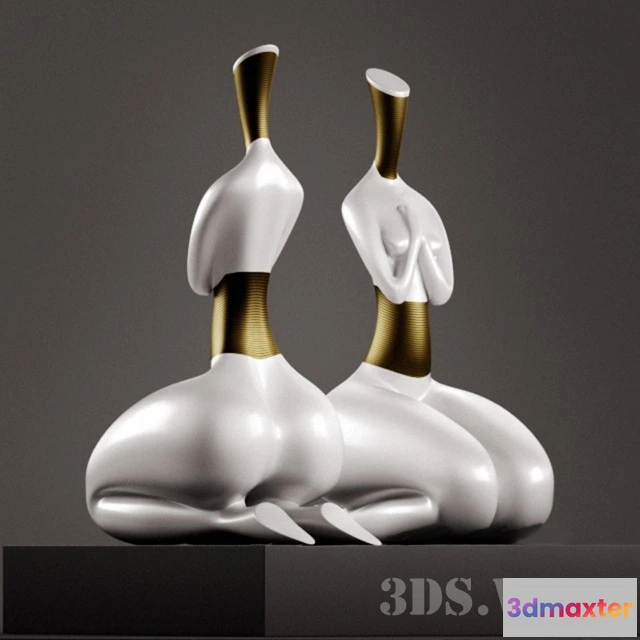 1608570 - decoration - Modern sculpture prayer 3D Max