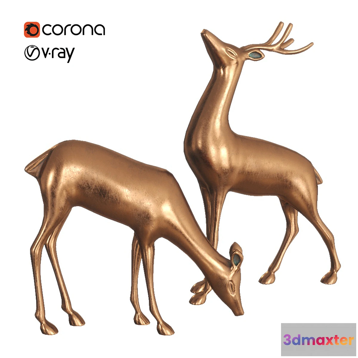 551139 - Vintage deer statue