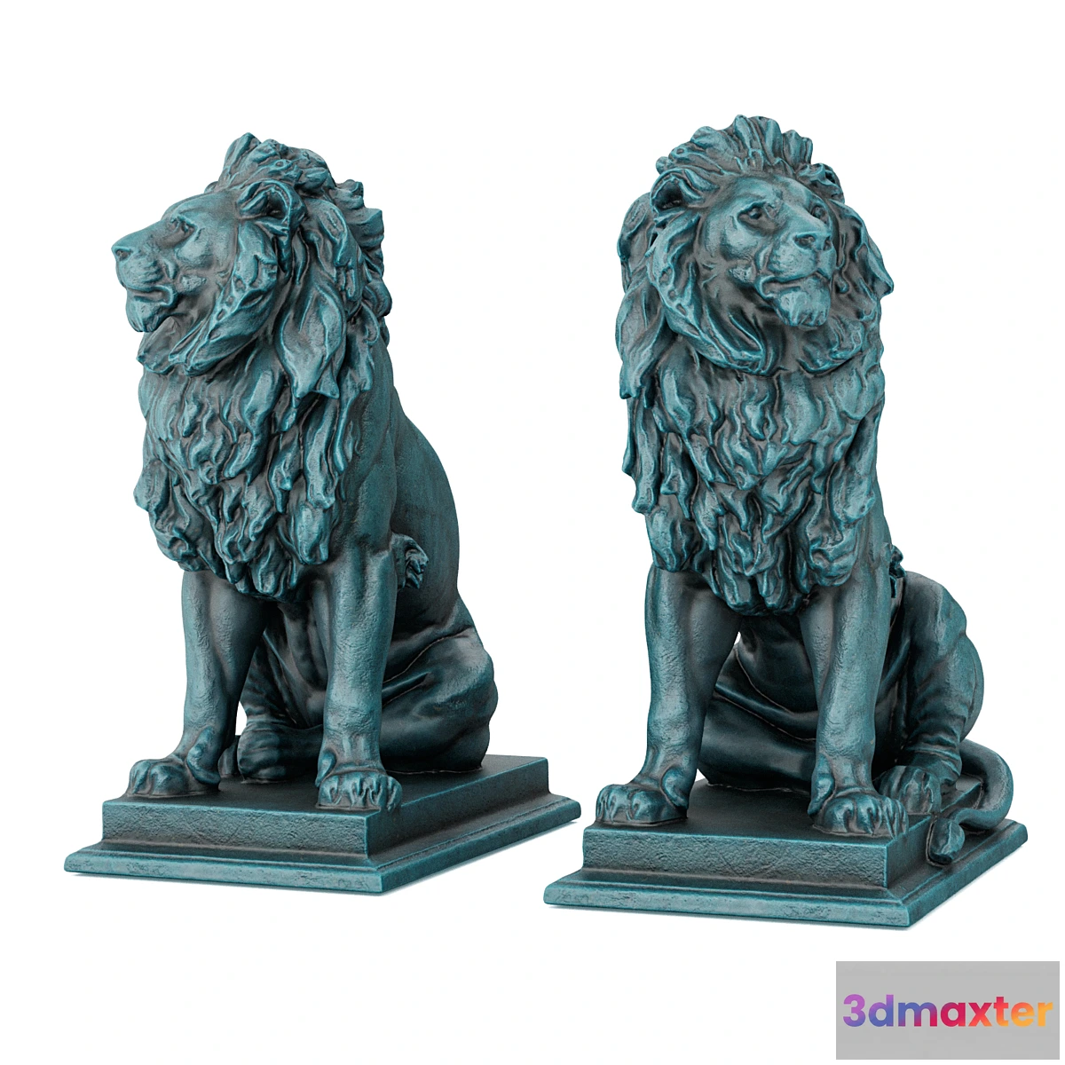 592154 - Sitting Lion sculpture