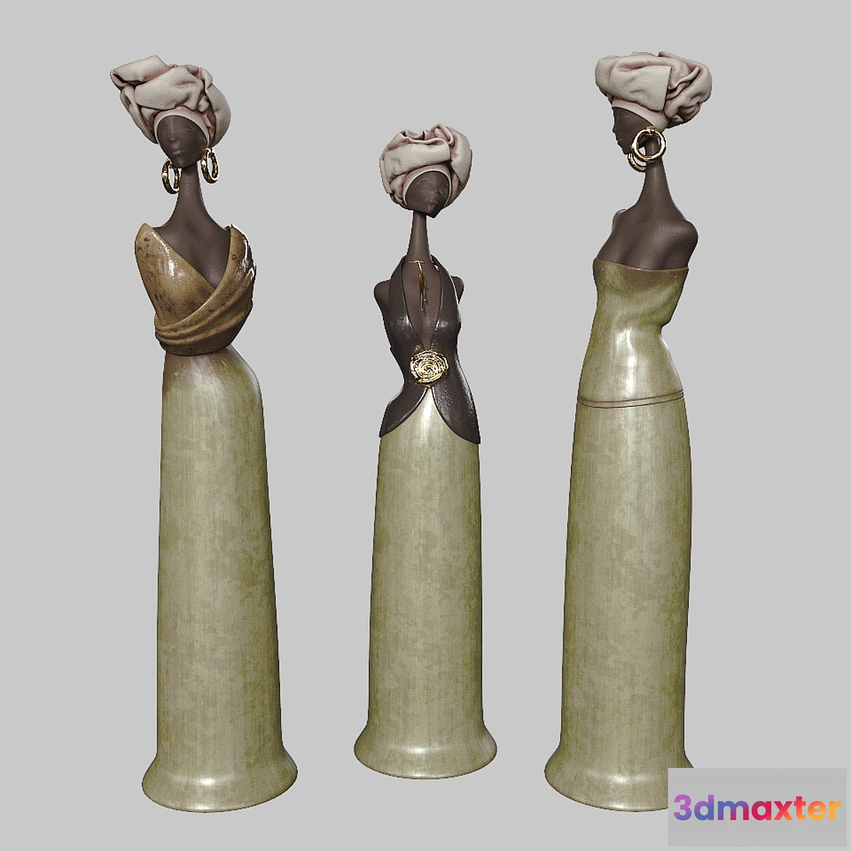 592454 - African Girls statuette (volume 2)