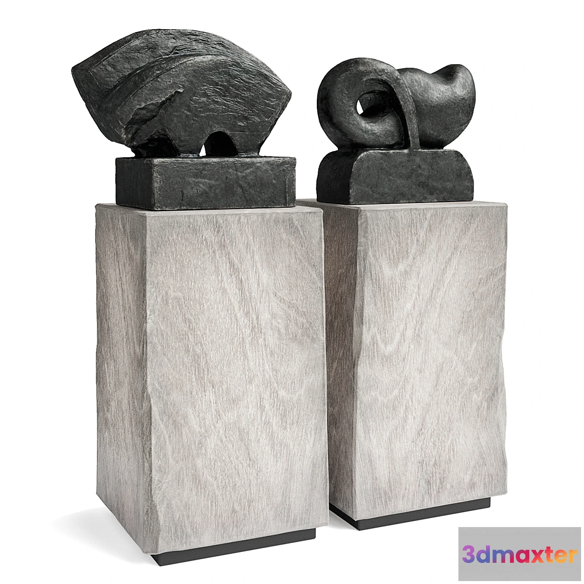 681218 - Modern sculptures Bull and Fish