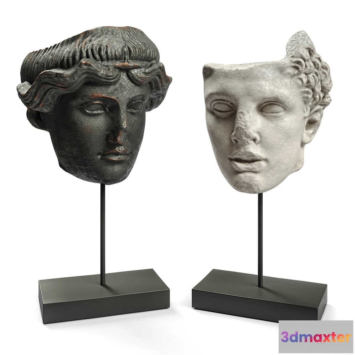 681272 - Hercules and Orpheus heads SCULPTURE