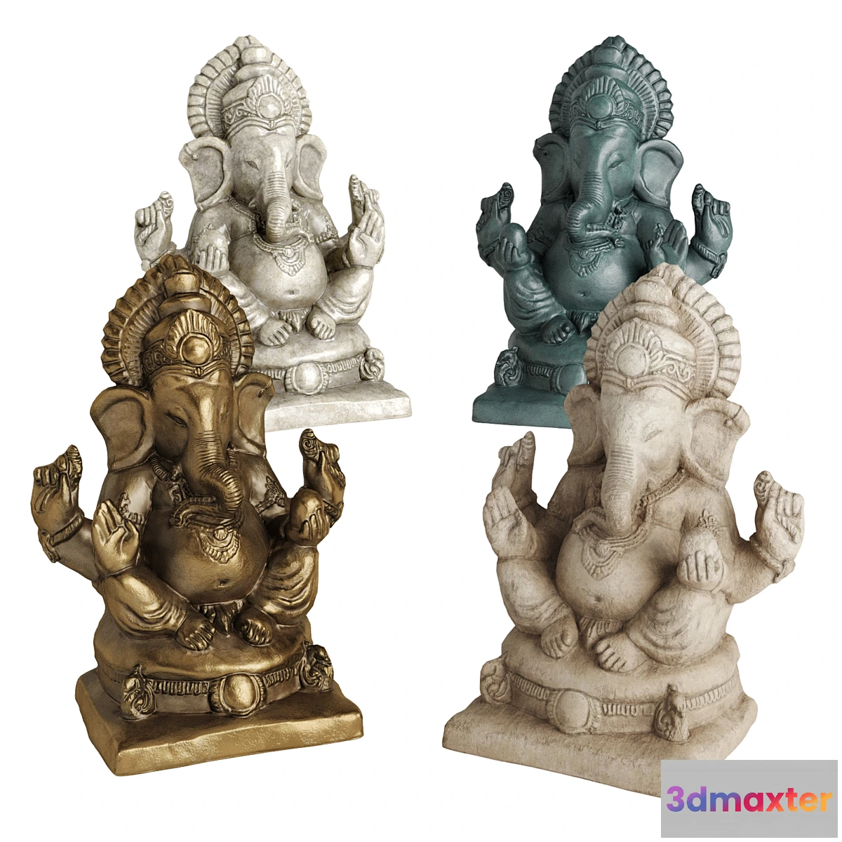 681284 - Ganesha sitting sculpture