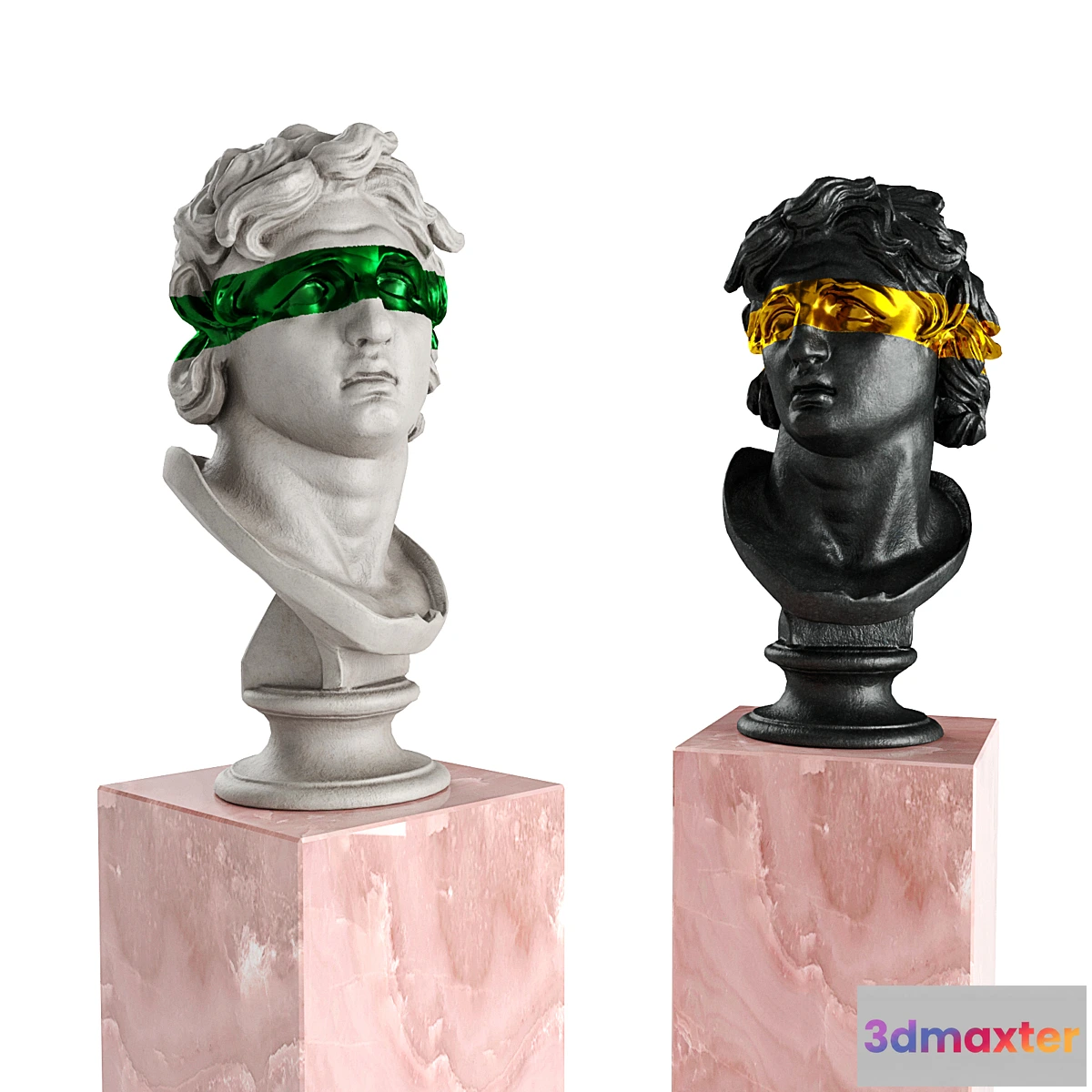 703278 - Triton bust stripe sculpture - No.2