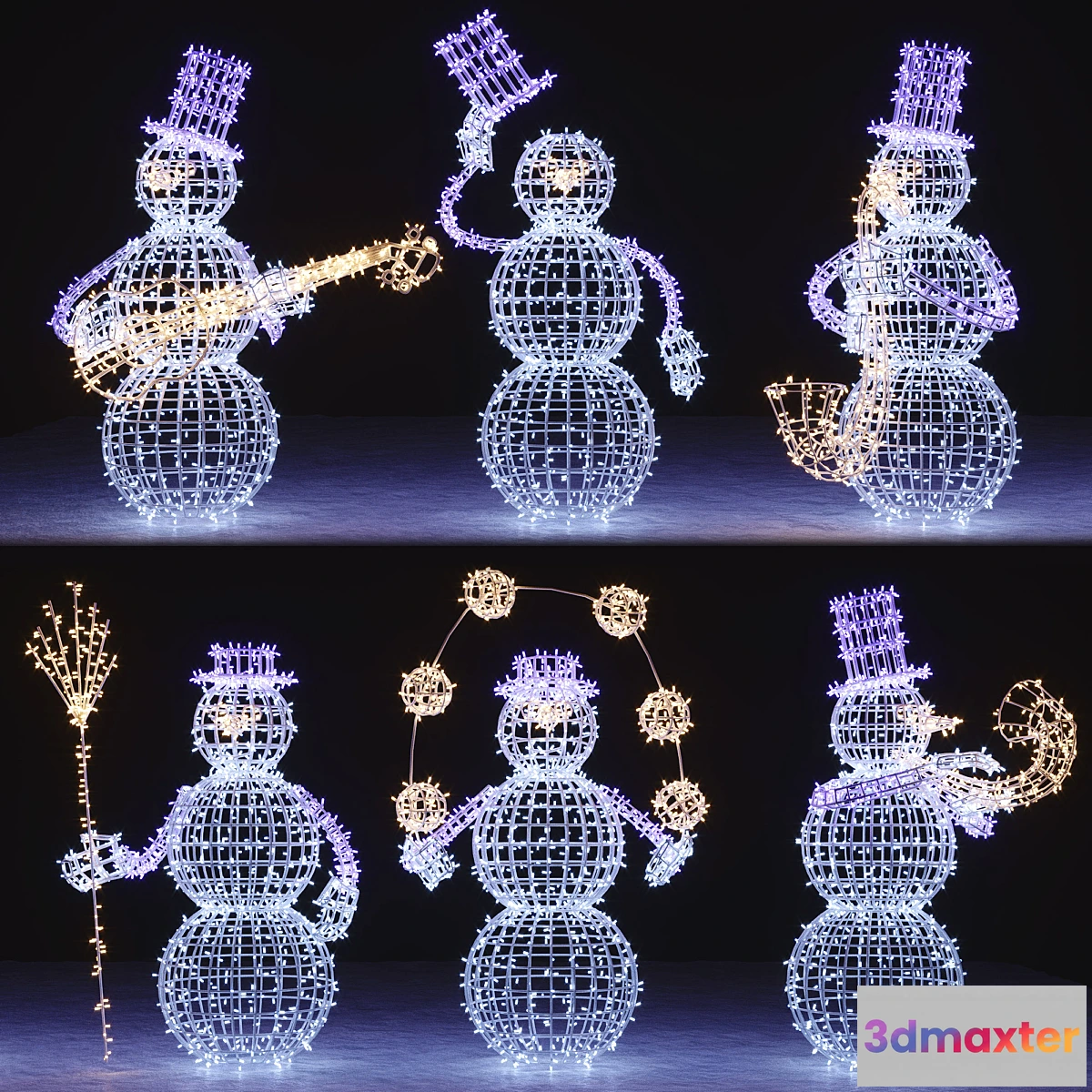 728556 - Snowman figures from garlands - No.2