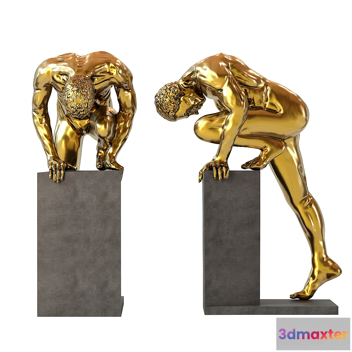 770239 - Deco Object Nude Man Stand Bronze - No.3