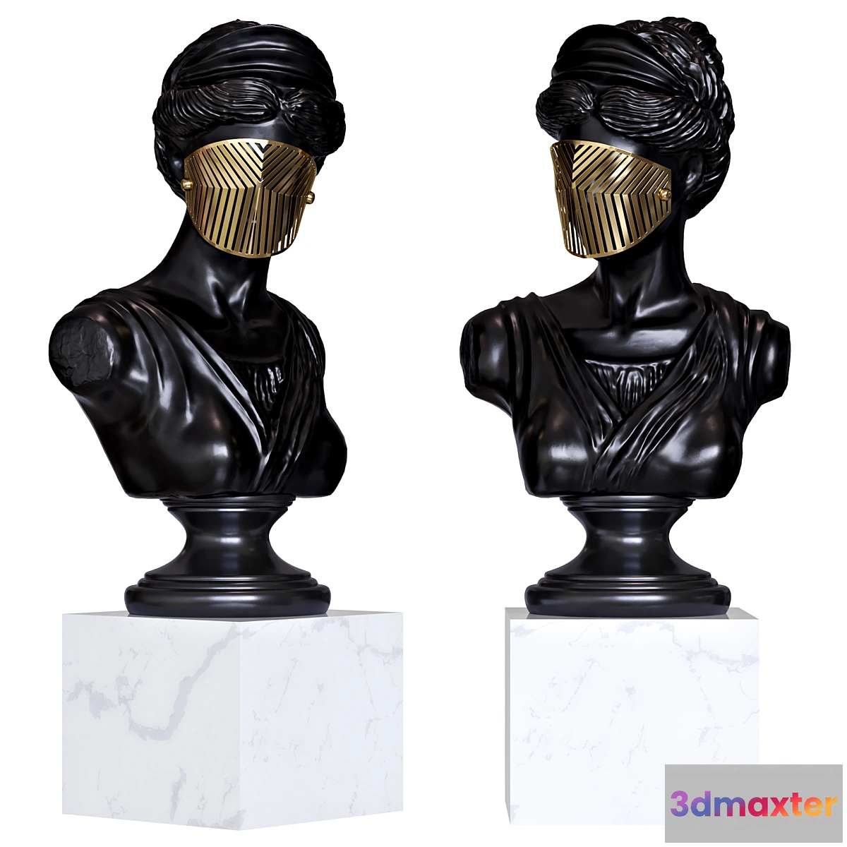 770299 - Bust Woman in Mask Figurine - No.2