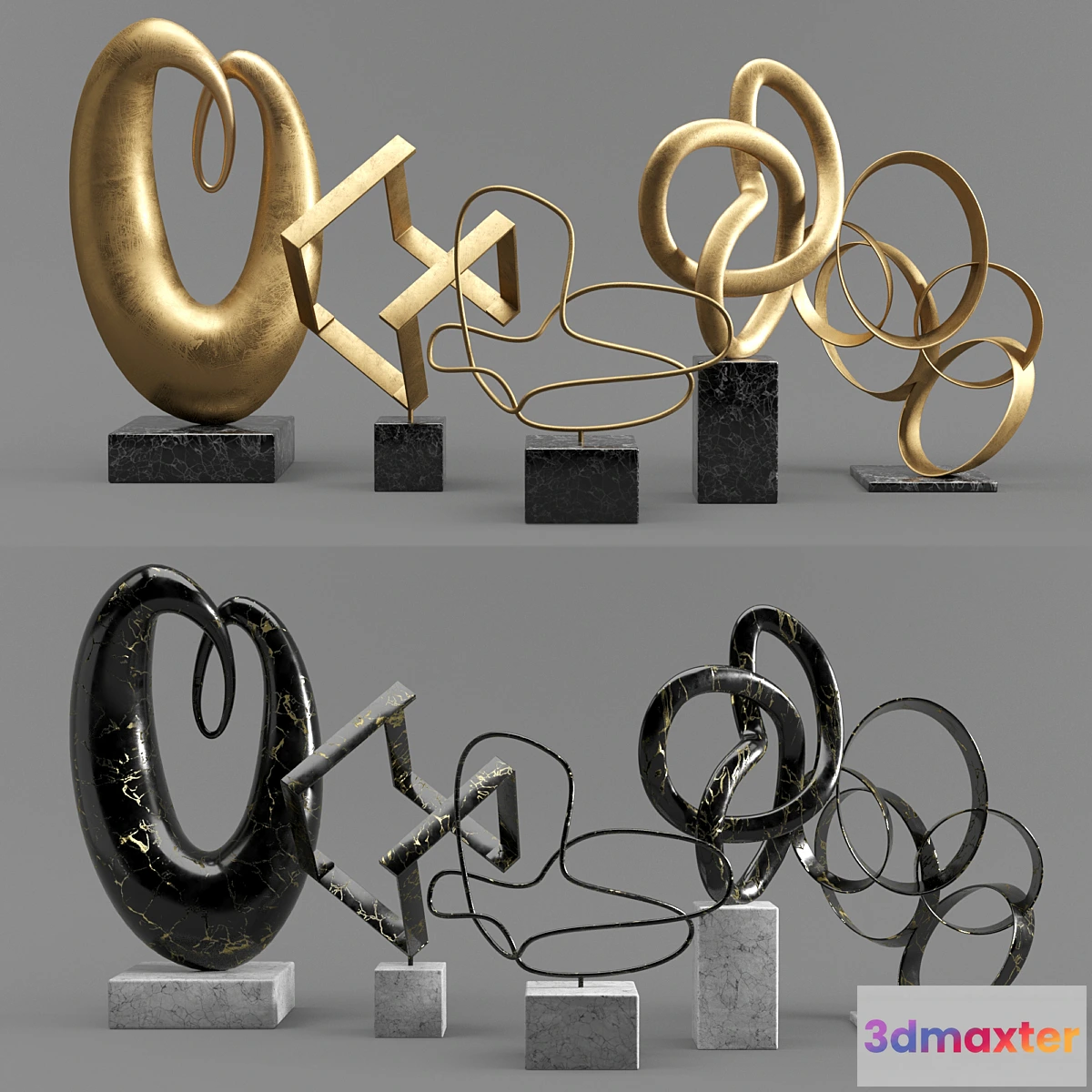 829242 - Decorative Set Vol.01 Abstract Sculptures - No.3