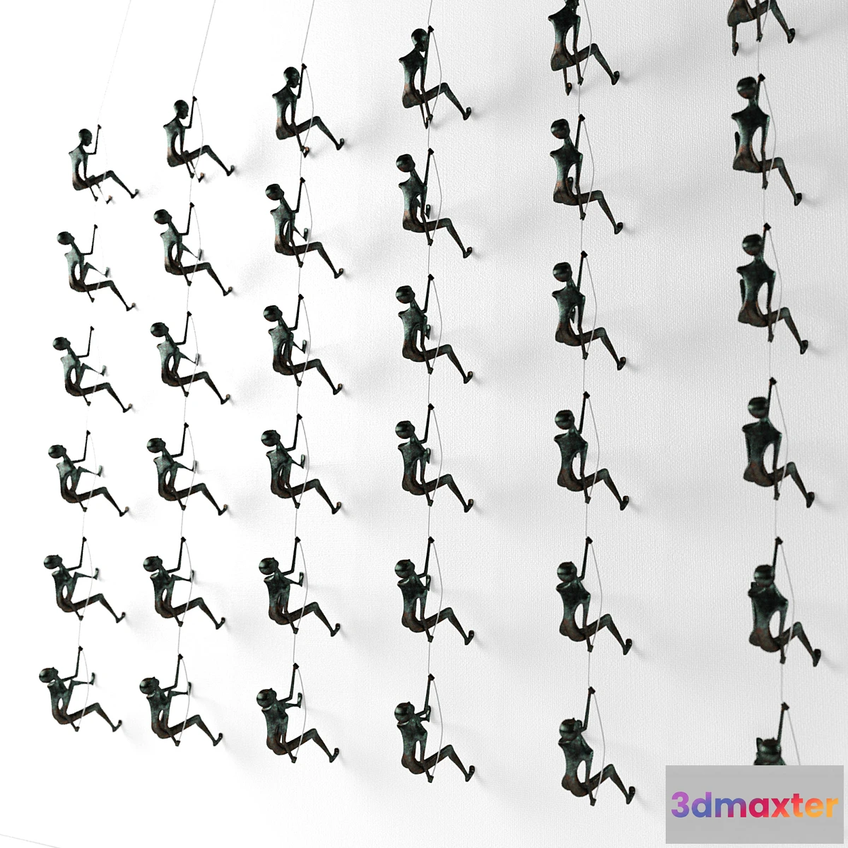 851351 - Climbing man wall sculpture - No.3