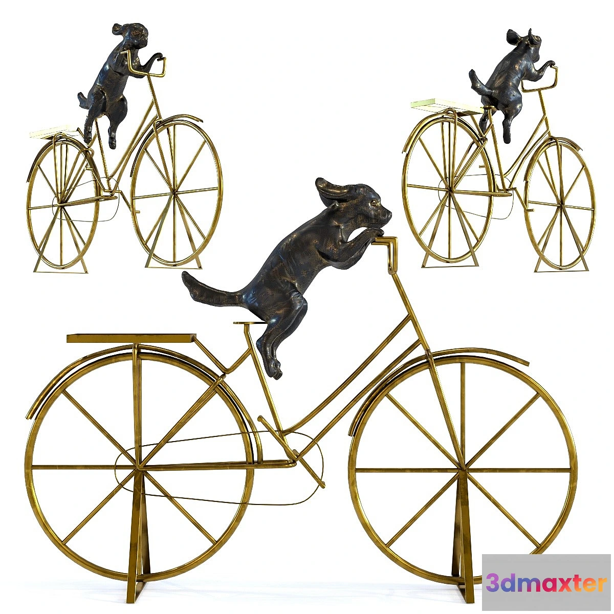 893372 - Deco Object Dog With Bicycle - No.2