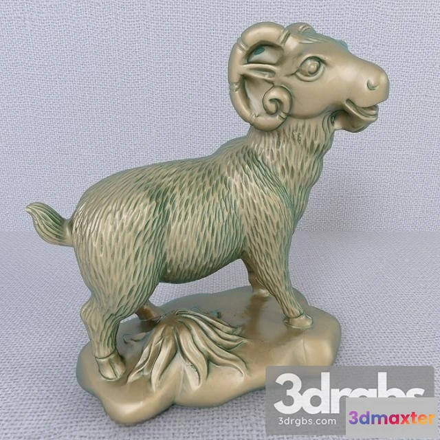 930876 - 12 Bronze Zodiac Animals Goat