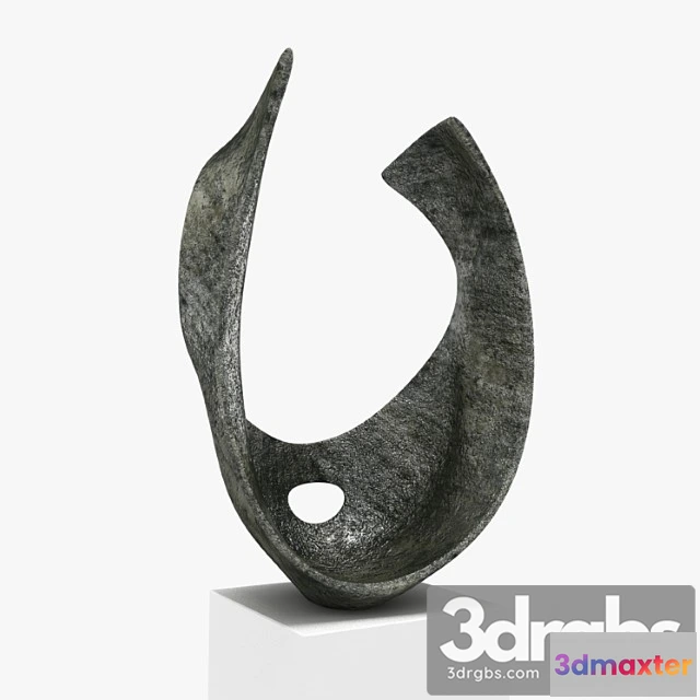 930996 - Barbara Hepworth Curved Form Bronze Sculpture
