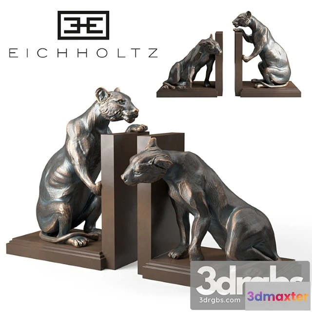 931024 - Bookend Lioness Set Of 2 Eichholtz