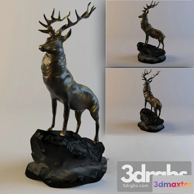931036 - Bronze Stag In Art Sculptures
