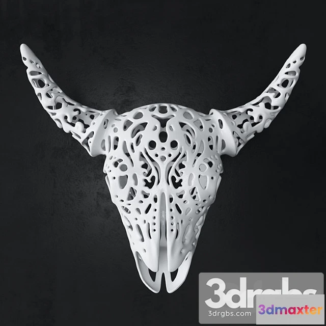 931056 - Buffalo 3d Skull Tallado