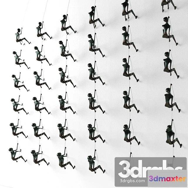931106 - Climbing Man Wall Sculpture 2
