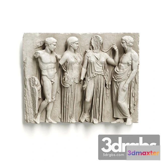 931298 - Greek Attic Relief Wall Panel
