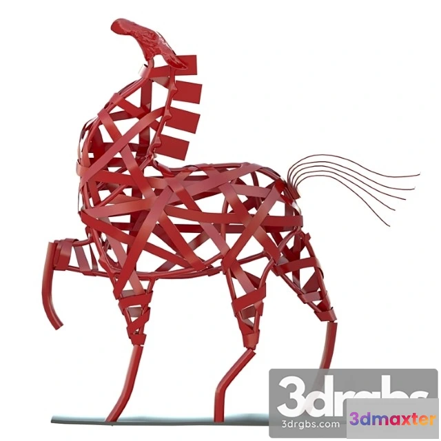 931488 - Red horse statuette