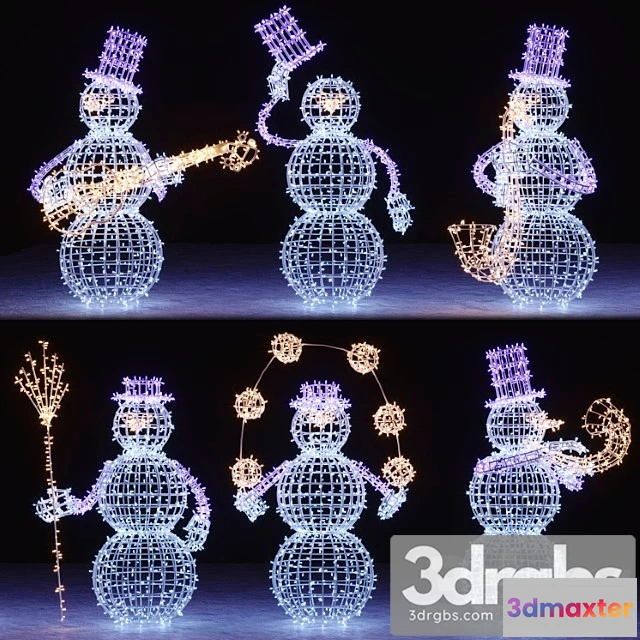 931608 - Snowman figures from garlands