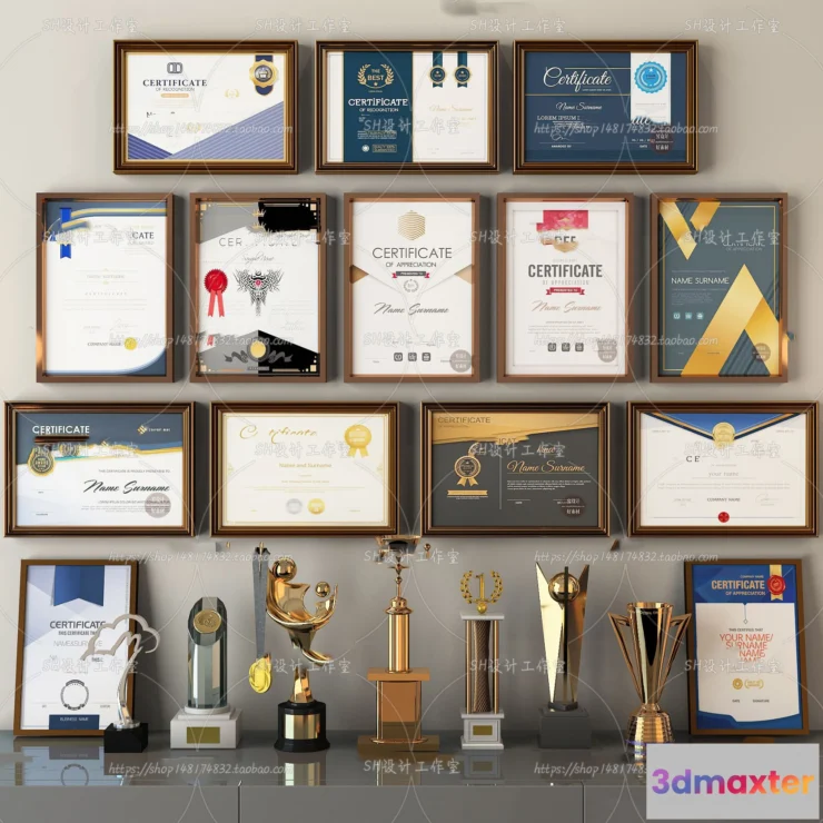 1133428 - Trophy Decorative - 3D Models - 0003