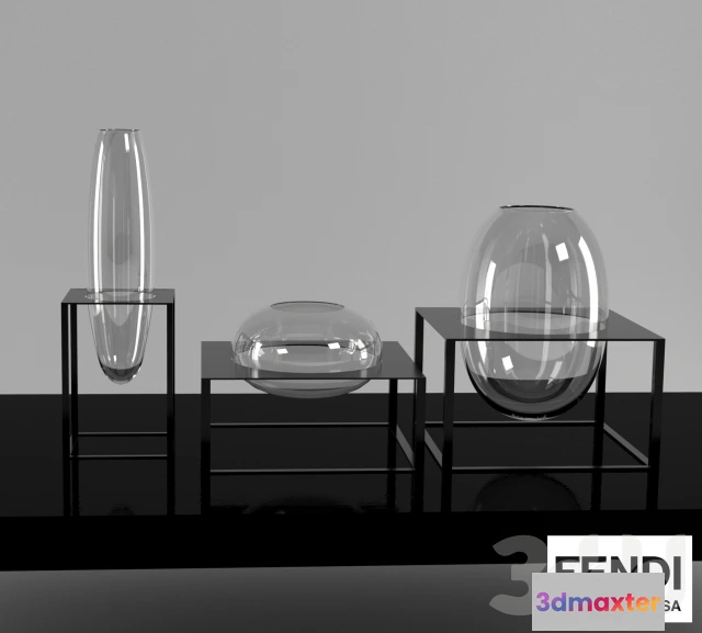 1080638 - FENDI CASA Cube Murano vases - 214195