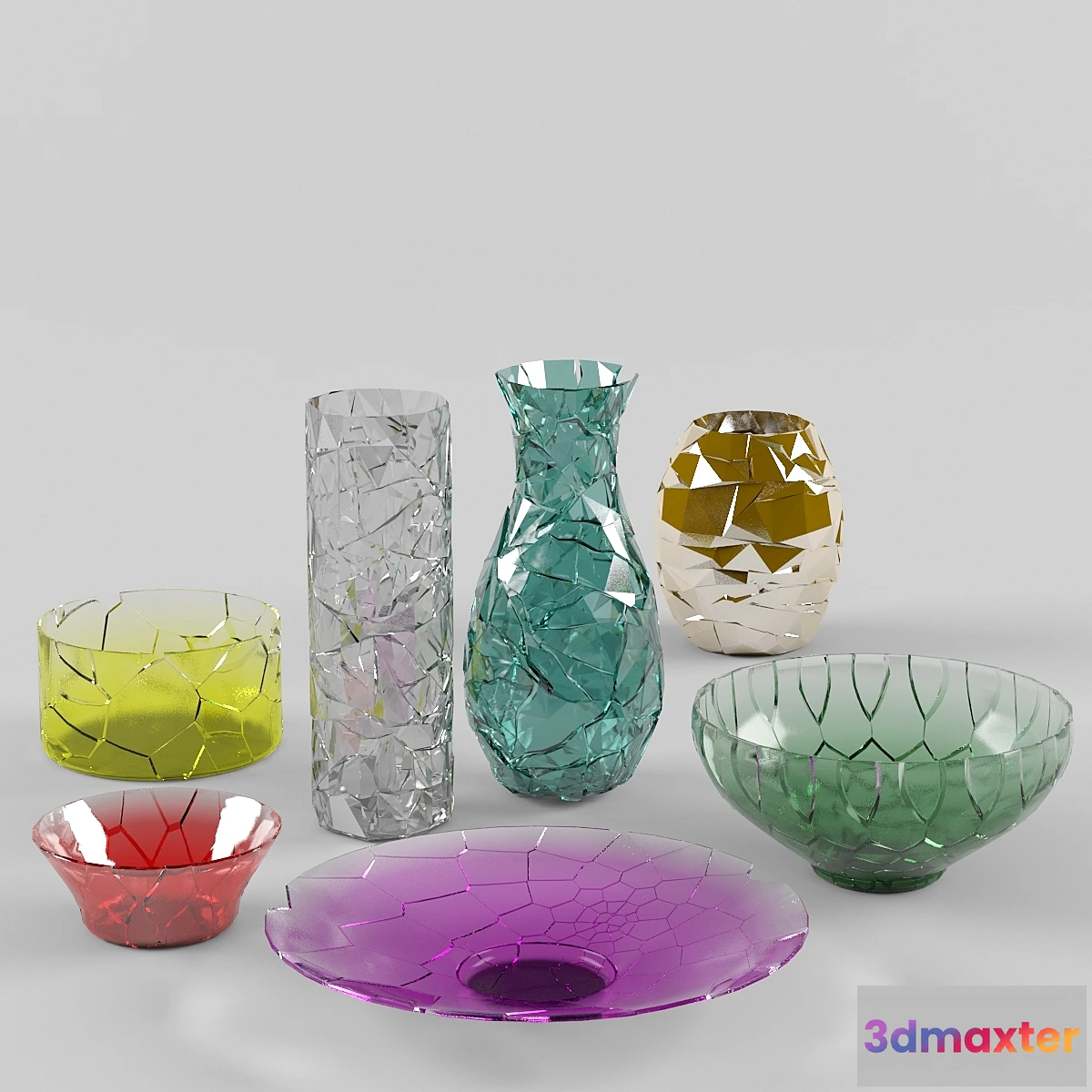 1267708 - “Broken” vases 3D Max
