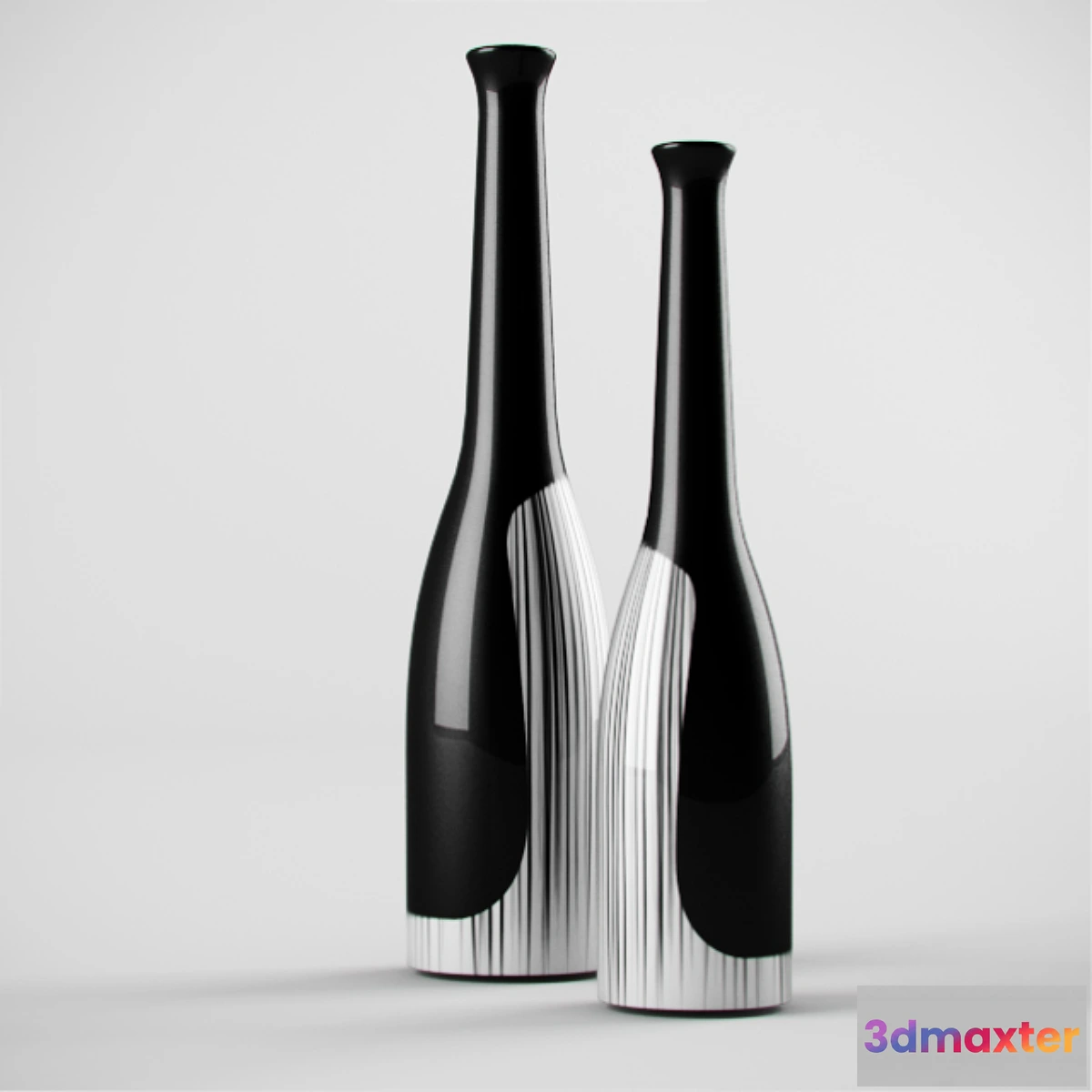 1273916 - b&w bottles 3D Max
