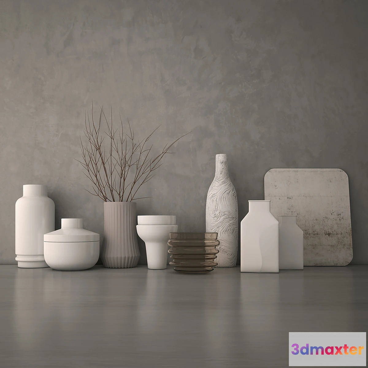 1282512 - Decorative set of vases - No.2 3D Max