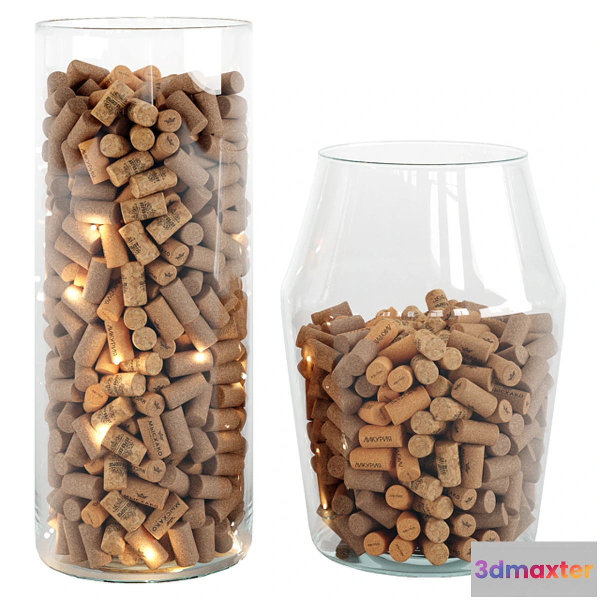 1320074 - Wine corks in a vase decor 3D Max