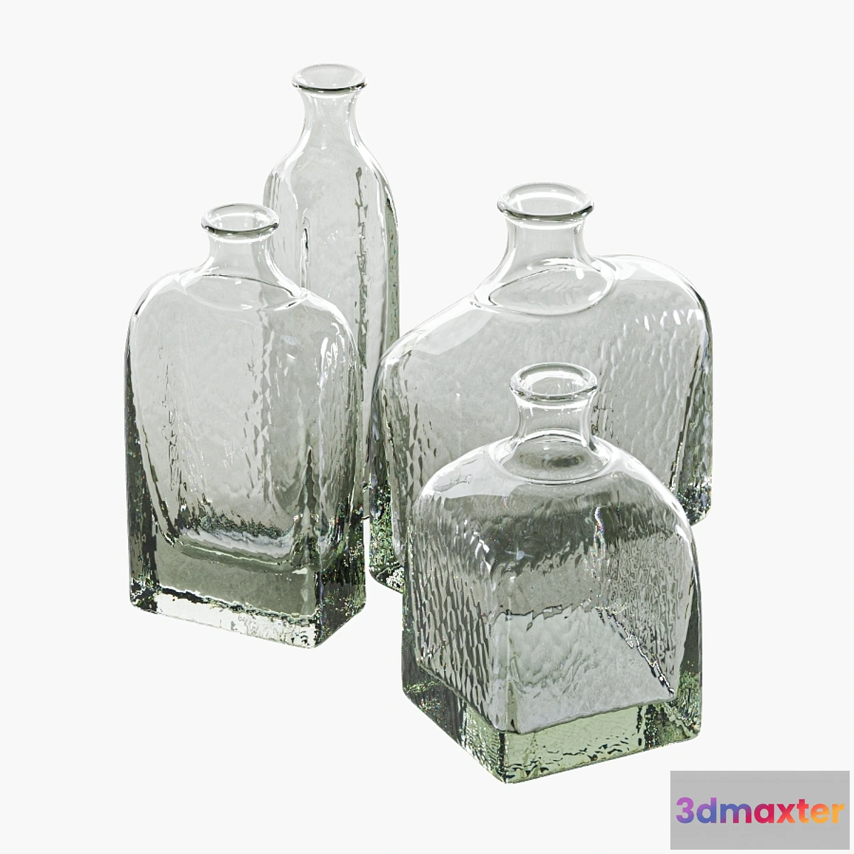 1329421 - Glass bottle vases 3D Max