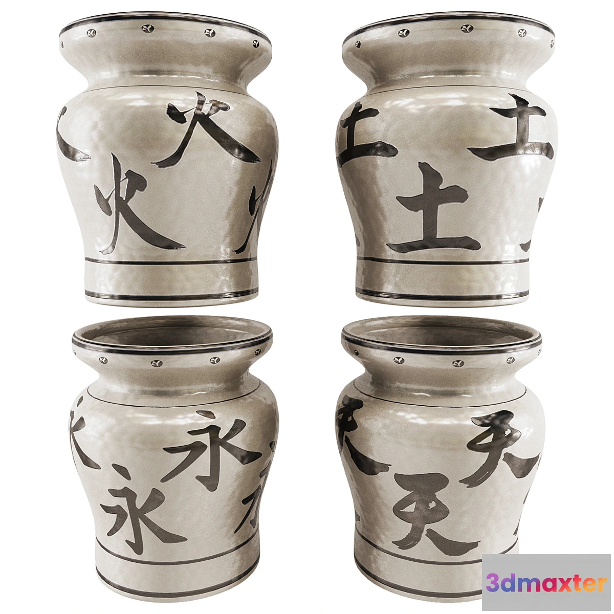 1344953 - Chinese Vase Set 05 3D Max