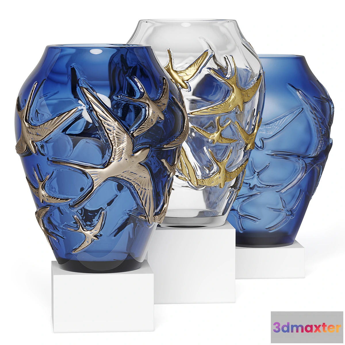 1354428 - Lalique vase hirondelles 3D Max