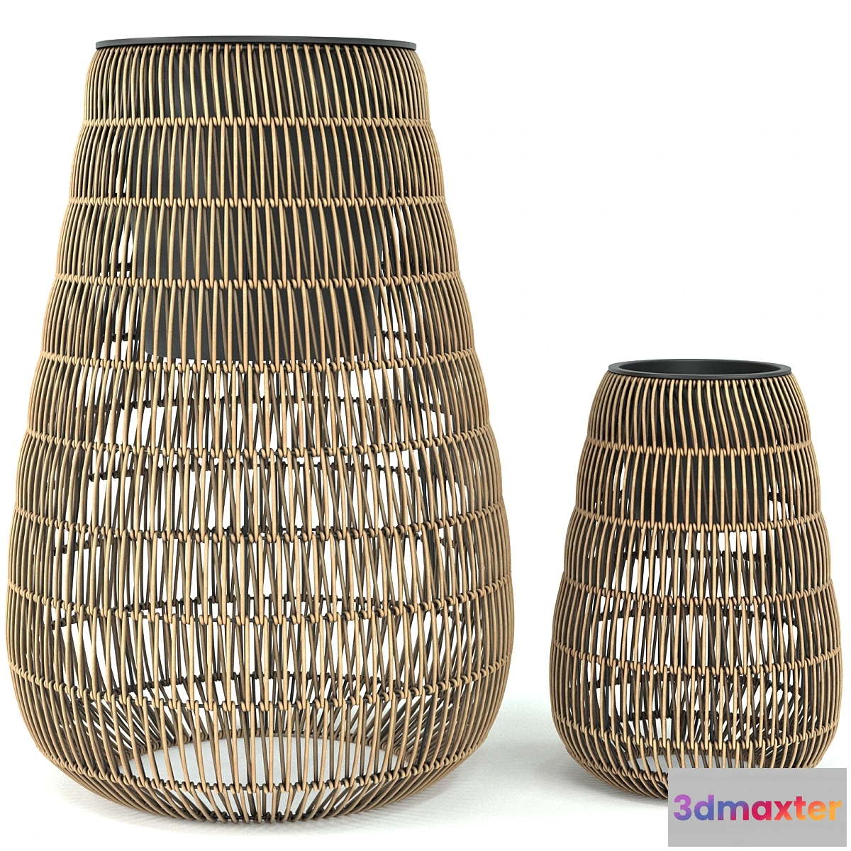 1416740 - wicker basket for flowers 3D Max