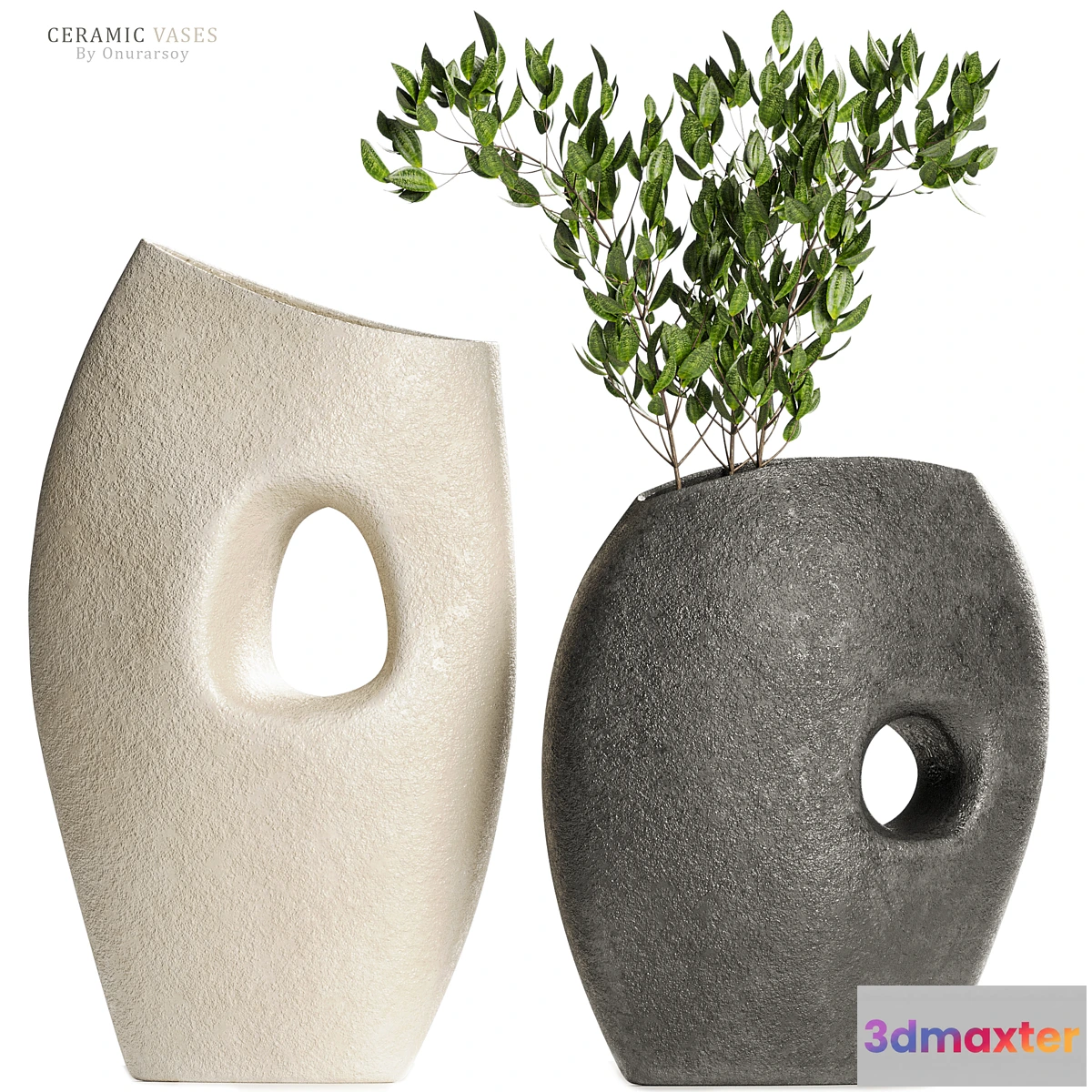 1423728 - Crate & barrel -Clyborne Ceramic Vases 3D Max