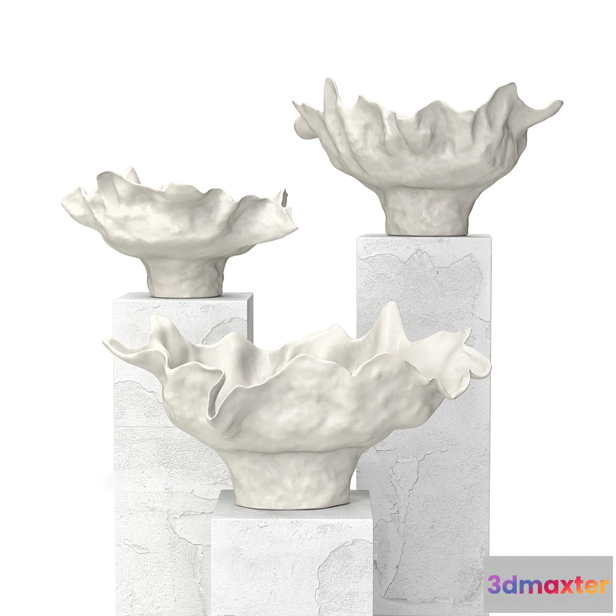 1426014 - Meteor Bowl Ivory Vase 3D Max